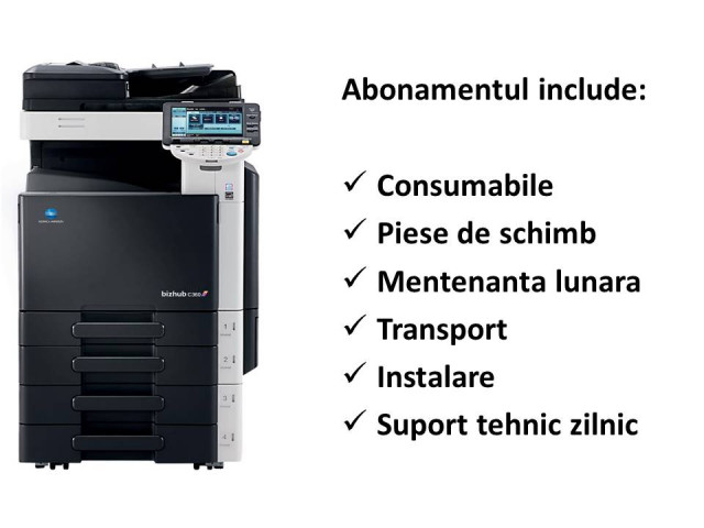 Konica Minolta C360 - Inchiriere Copiator Multifunctional A3 Color 36 pag/min